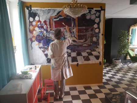making of "1e kwartaal 2021, reanimatie"  2.00x1.45m