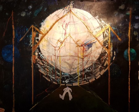 "De hemelpoorten" 2021, acryl op doek 208x165cm